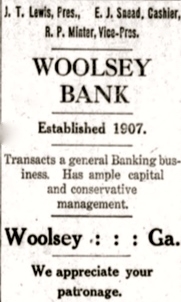 <span>WOOLSEY BANK:</span> The Fayetteville News November 11, 1910